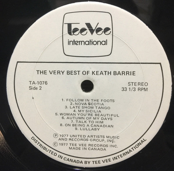 Keath Barrie – The Very Best of Keath Barrie – 1977 – Vocal / Easy Listening / Canadian Singer-Songwriter Mint Vinytl