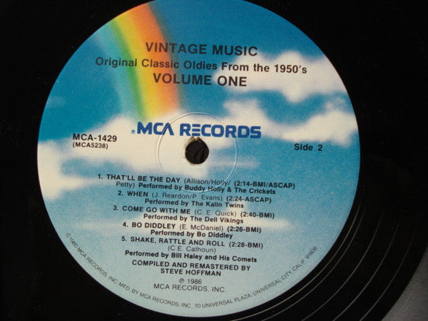 Vintage Music Volume One 1986 Doo Wop, Rock & Roll (vinyl)