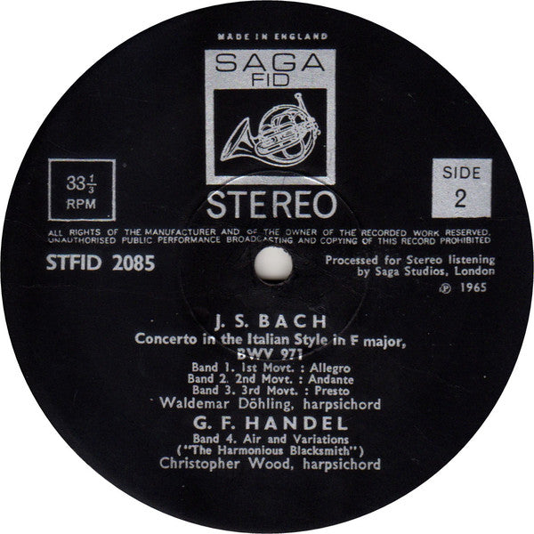 Waldemar Döhling and Christopher Wood – Segovia & Bach 1967 - Classical (UK Import Vinyl)