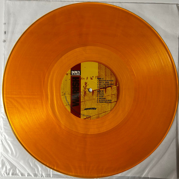 Warish – Down In Flames - 2019-	Grunge, Post-Punk, Stoner Rock -Limited Edition, Orange Transparent Advertised as Yellow
