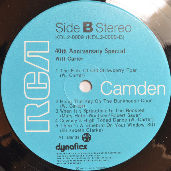 WILF CARTER – 40th Anniversary Special  1973, Country/Western 2LP Compilation (vinyl)