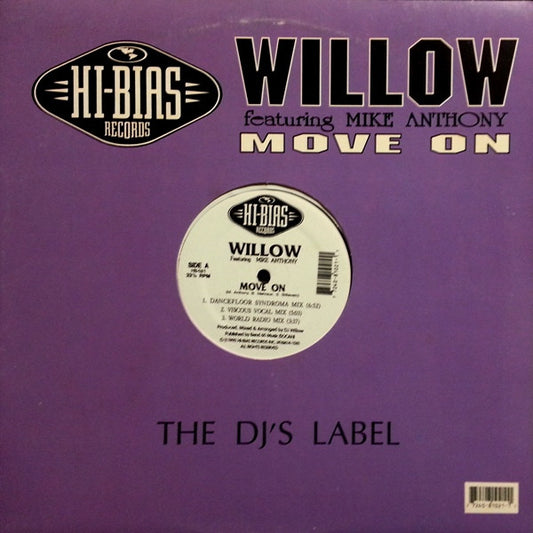 Willow Featuring Mike Anthony – Move On - 1992-House, Garage House (Vinyl, 12", 33 ⅓ RPM)