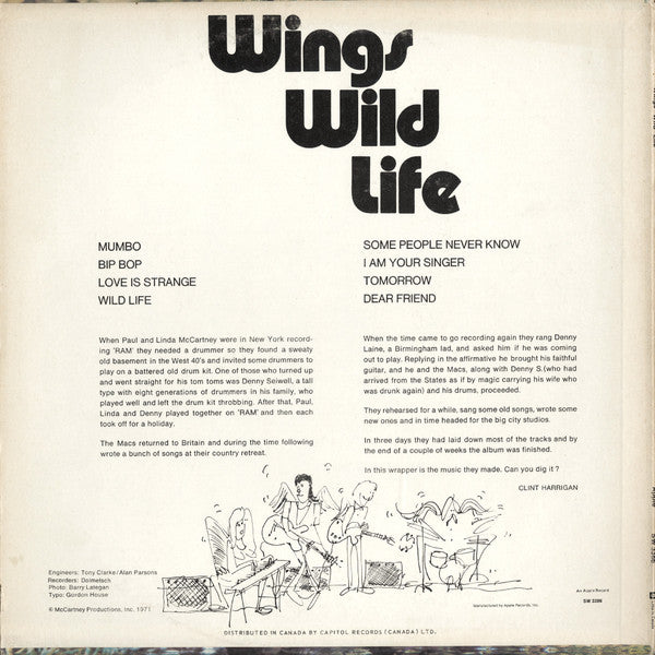 Wings - Wild Life  - 1971 Rock (Viny ) Excellent Shape !