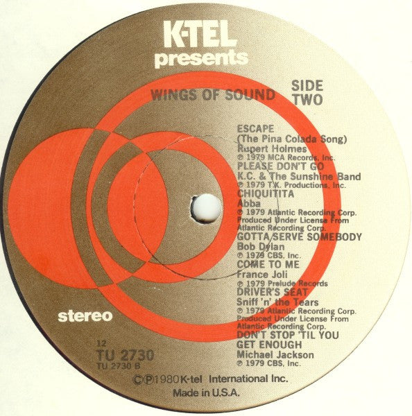 Wings Of Sound -1980- Rock, Funk / Soul, Pop (vinyl) Bob Dylan, Cheap Trick, Rex Smith +