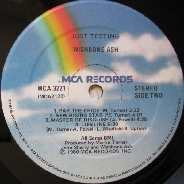 Wishbone Ash – Just Testing  1980 Rock (Vinyl)