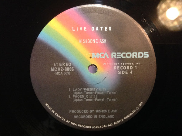 Wishbone Ash – Live Dates - 2lps - 1973-	Soft Rock, Classic Rock (Vinyl)