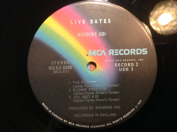 Wishbone Ash – Live Dates - 2lps - 1973-	Soft Rock, Classic Rock (Vinyl)