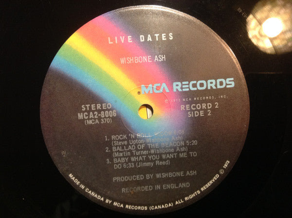 Wishbone Ash – Live Dates - 2lps - 1973-	Soft Rock, Classic Rock (Vinyl)