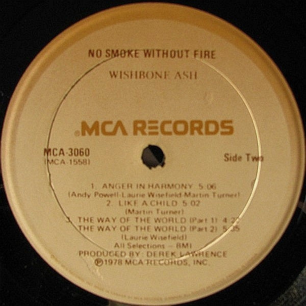 Wishbone Ash – No Smoke Without Fire 1978 Genre: Rock  Arena Rock, Classic Rock (vinyl)