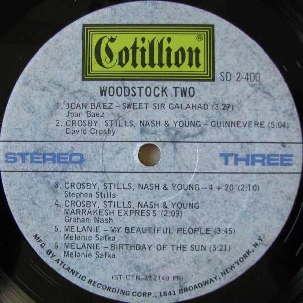 Woodstock Two -2 lps- 1971 - &nbsp;Psychedelic Rock, Classic Rock (vinyl)