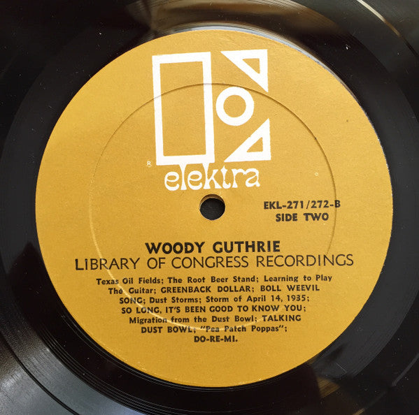 Woody Guthrie – Library Of Congress Recordings - 3 lps - 1967-Blues, Folk, World, & Country Style: Folk, Country Blues (Rare Vinyl Set)