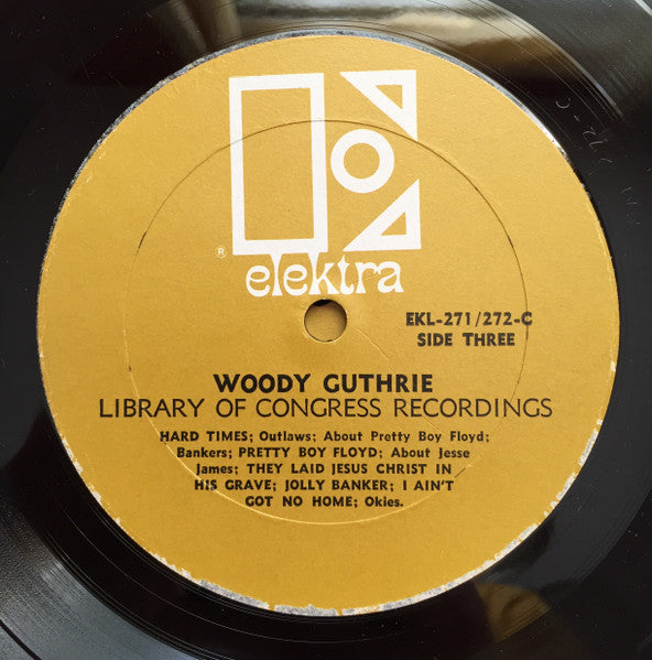Woody Guthrie – Library Of Congress Recordings - 3 lps - 1967-Blues, Folk, World, & Country Style: Folk, Country Blues (Rare Vinyl Set)