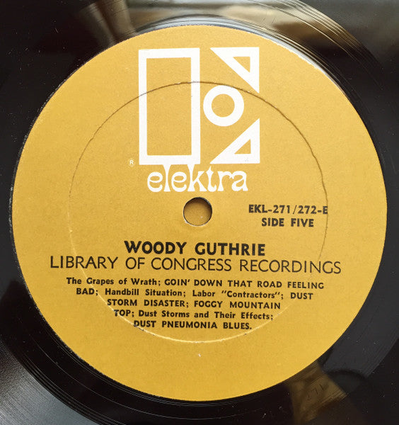 Woody Guthrie – Library Of Congress Recordings - 3 lps - 1967-Blues, Folk, World, & Country Style: Folk, Country Blues (Rare Vinyl Set)