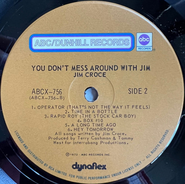 Jim Croce - You Don't Mess Around With Jim -1972- Folk Rock (vinyl)