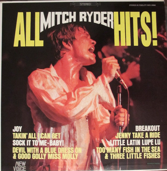 Mitch Ryder – All Mitch Ryder Hits! 	1967 Genre: Rock, Funk / Soul, Blues Style: Garage Rock, Rhythm & Blues (vinyl)