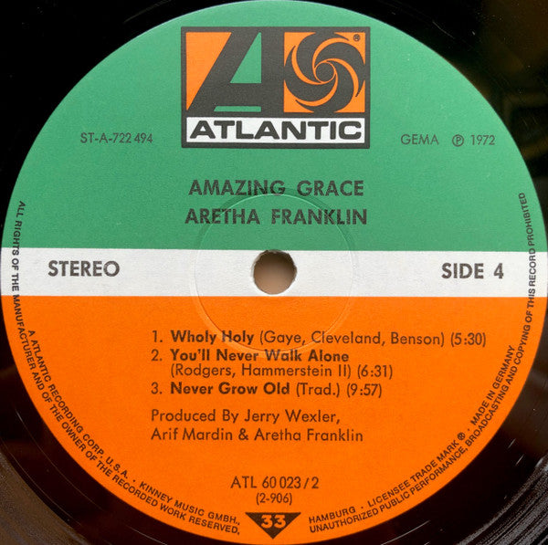 Aretha Franklin – Amazing Grace (2xLP Gatefold, Near Mint Vinyl)  Gospel / Soul