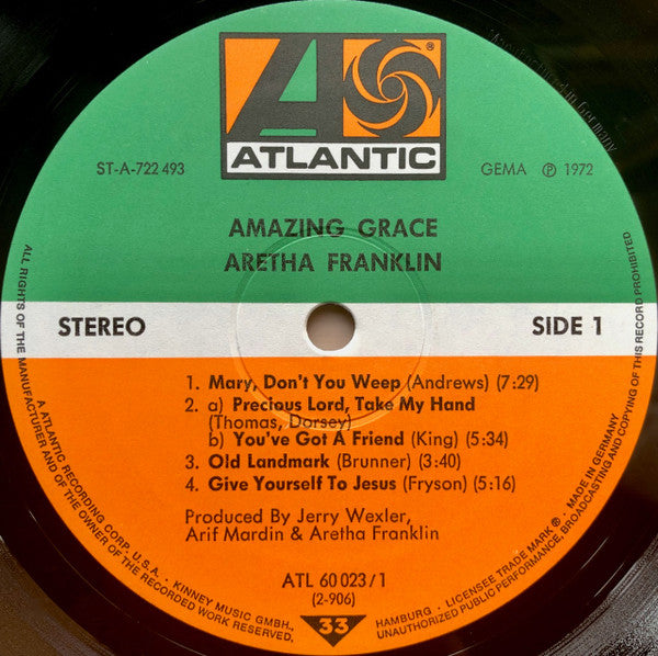 Aretha Franklin – Amazing Grace (2xLP Gatefold, Near Mint Vinyl)  Gospel / Soul