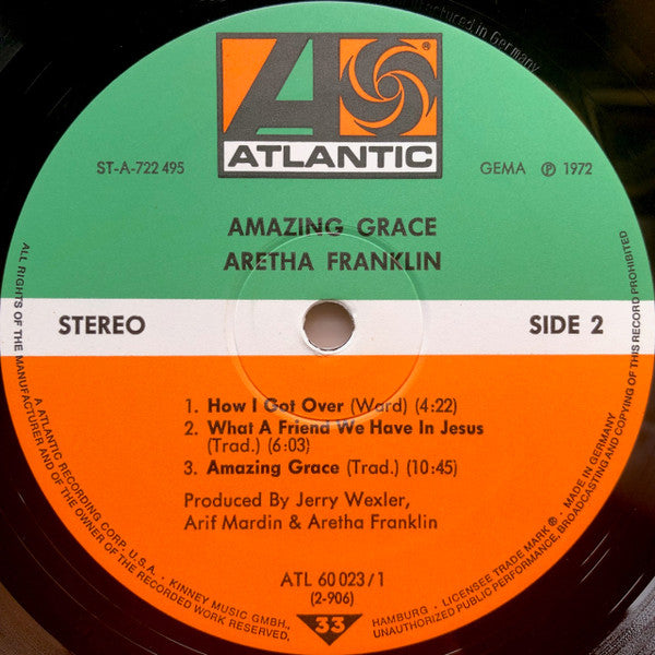 Aretha Franklin – Amazing Grace (2xLP Gatefold, Near Mint Vinyl)  Gospel / Soul