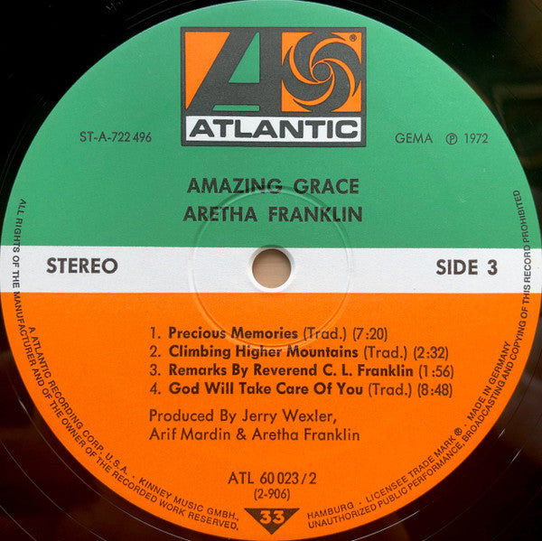Aretha Franklin – Amazing Grace (2xLP Gatefold, Near Mint Vinyl)  Gospel / Soul