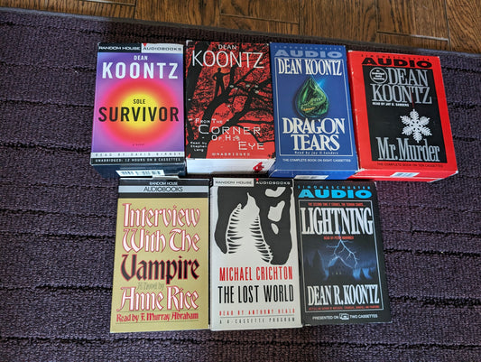 Great Audiobooks - 5 Dean Koontz , Anne Rice, Michael Crichton Lot # 4