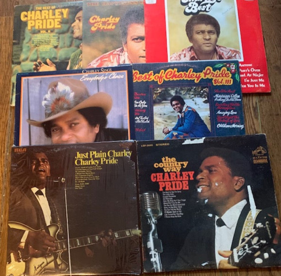 CHARLIE PRIDE COLLECTION  ( 8  albums )﻿ as pictured - LOT SALE # 23