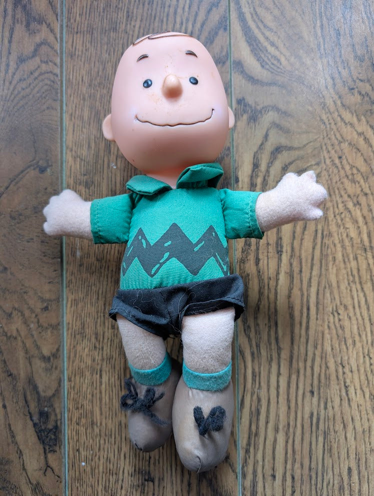 Vintage Mcdonalds Charlie Brown Plush Plastic Head - 1966 Used