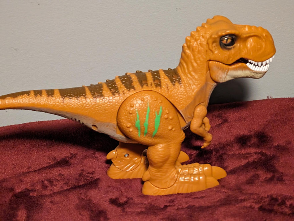 ZURU Robo Alive T-Rex Walking Robotic Dinosaur with Sounds Scars Moves Walks (Used)