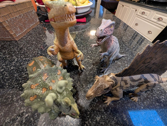 4 Dinosaur Figures -One Price - In Great Shape &nbsp;( 5-6 " figures ) Lot # 3