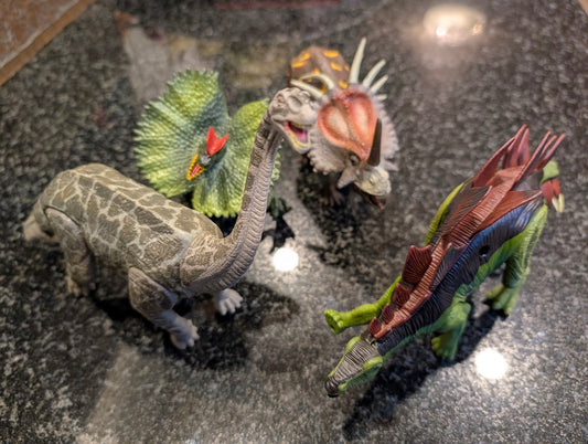 4 Dinosaur Figures -One Price - In Great Shape  (5-6 " figures) Lot # 1