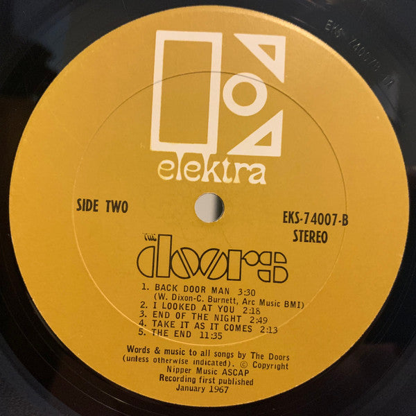 Doors ,The -"Self Titled" Classic Rock EKS-74007 Record Vinyl Gold label (vinyl)