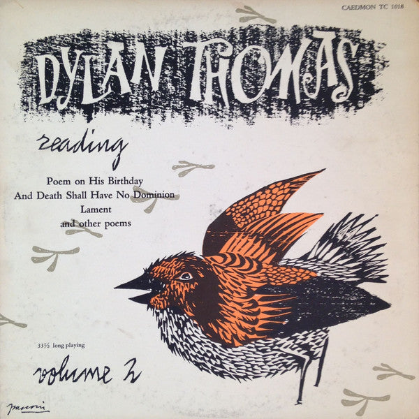 Dylan Thomas ‎– Reading Volume 2 - 1955-  Spoken Word (rare vinyl)