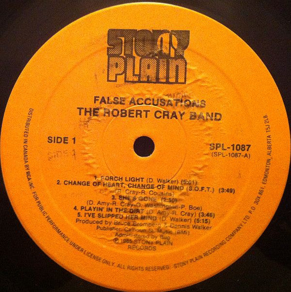The Robert Cray Band – False Accusations - 1985-Modern Electric Blues (Vinyl) NMint