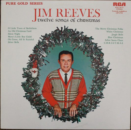 JIM REEVES – Twelve Songs of Christmas .1972, Christmas, Country, Pop (vinyl)