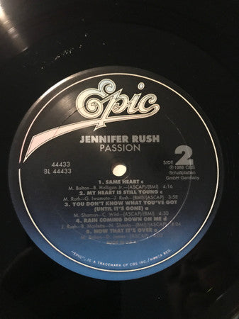 Jennifer Rush Passion 1988 Pop Rock (Vinyl)