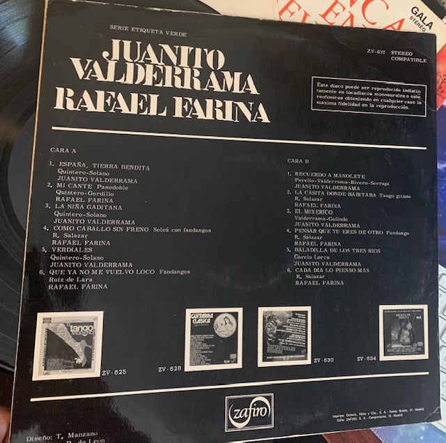 Juanito Valderrama - Rafael Farina -1976 - Spanish Flamenco (Spanish Import Vinyl)