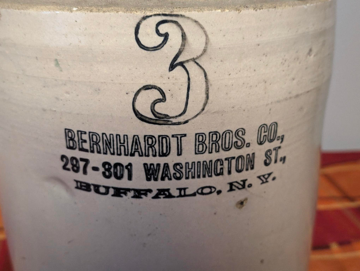 Bernhardt Bros Co (Buffalo , N.Y.) # 3 Stone Jug - In great shape