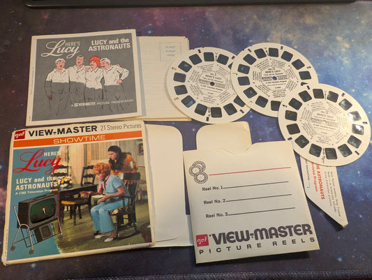 View Master B588, Here's Lucy, Lucy & The Astronauts, GAF 3 Reel Set w/Booklet