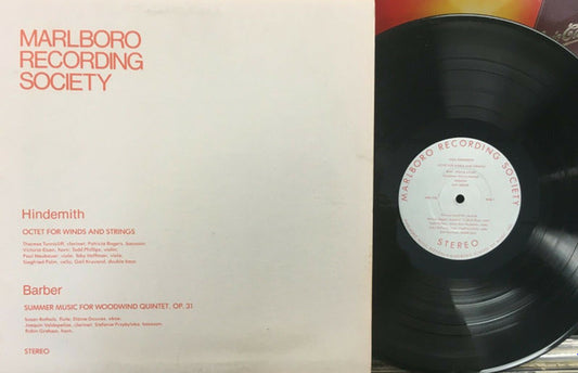 Paul Hindemith, Samuel Barber,Marlboro Recording Society: Hindemith Octet for Winds and Strings; Barber Summer Music for Woodwind Quintet, Op. 31 - Sealed Vinyl