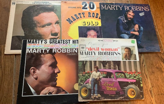 MARTY ROBBINS COLLECTION  ( 5 albums )﻿ as pictured - LOT SALE # 26