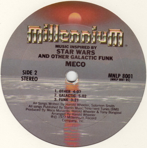 MECO – Star Wars and Other Galactic Funk .1977, Disco, Funk, Stage & Screen (vinyl)