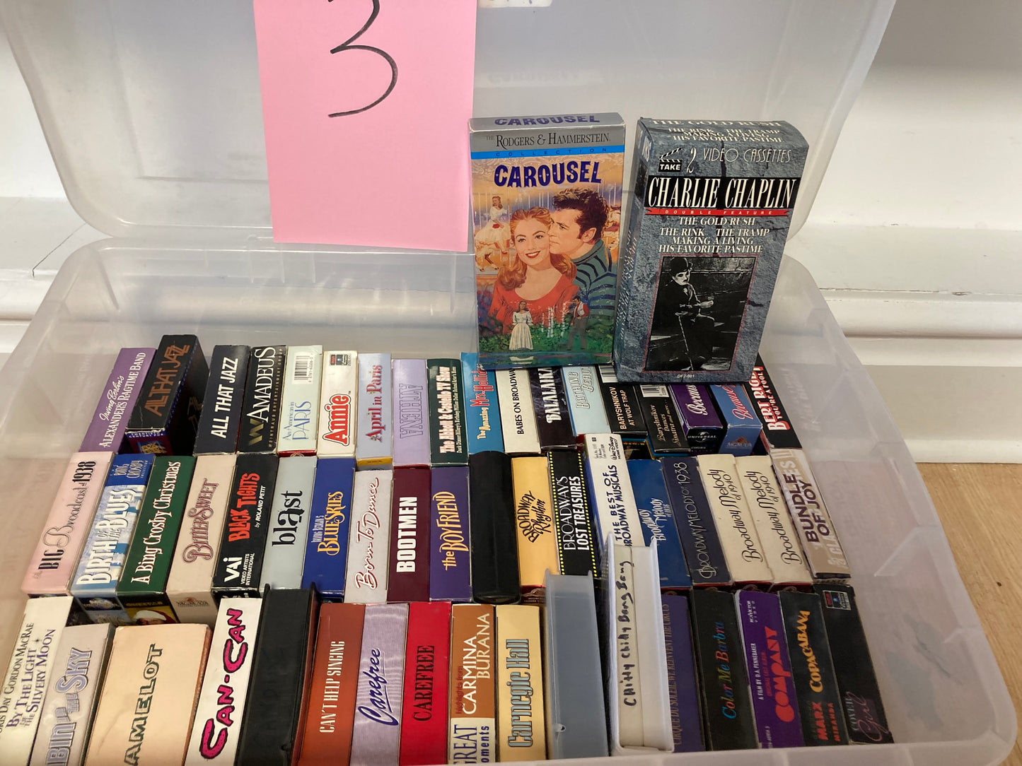 Large VHS Musical Theatre Collection, 370 VHS Tapes NMint