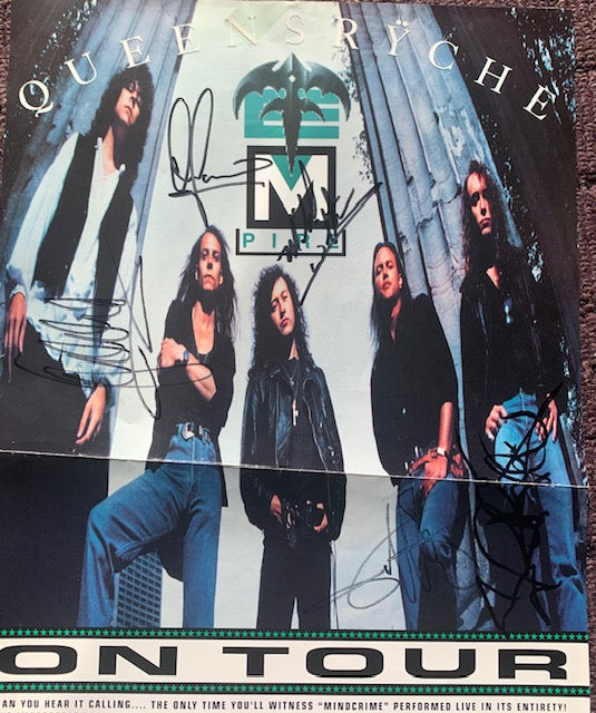 Autographed Queensryche Mini Poster 10 3/4 " X 16 1/2" - Canadian Tour