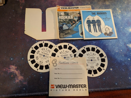 THE ROOKIES 3 REELS & BOOKLET 1975 GAF VIEWMASTER B 452