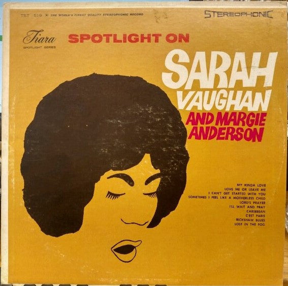 Sarah Vaughan  And Margie Anderson – Spotlight On Sarah Vaughan And Margie Anderson  jazz ( Vinyl)Near Mint