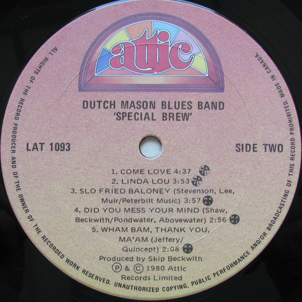 Dutch Mason Blues Band ‎– Special Brew -1980- Blues Rock (vinyl)