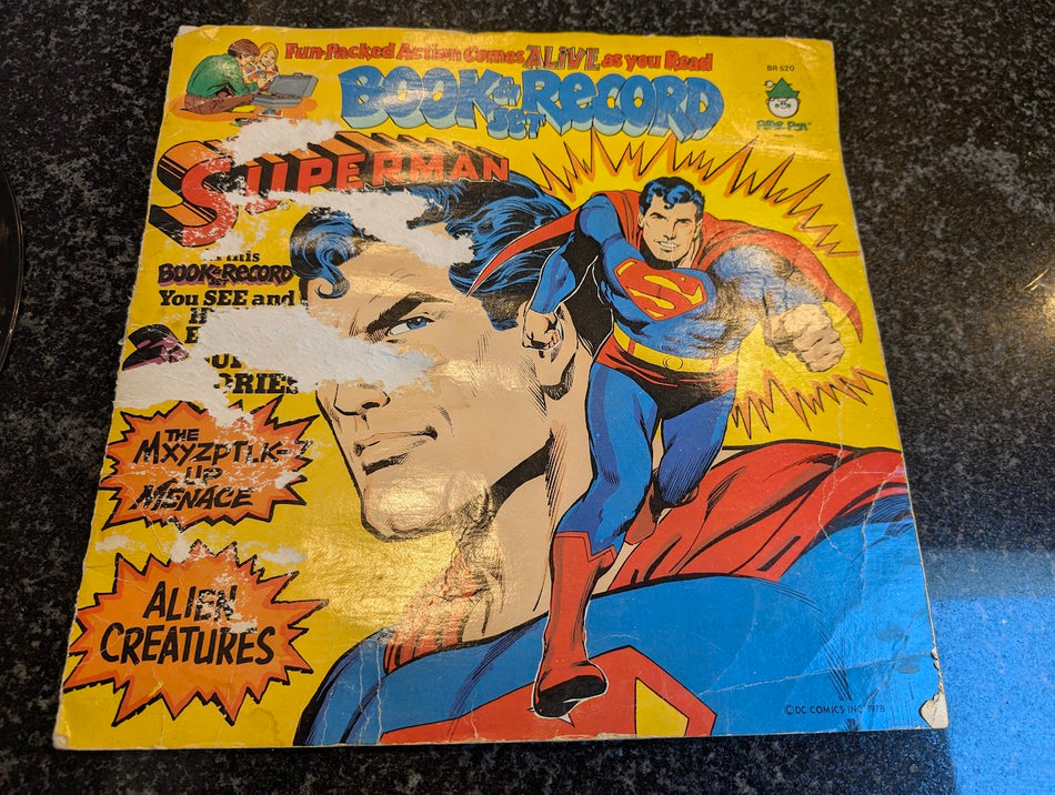 Superman Book and Record Set (1975) Peter Pan/Power Records 520R Superman Book and Record Set (1975) Peter Pan/Power Records #520R
