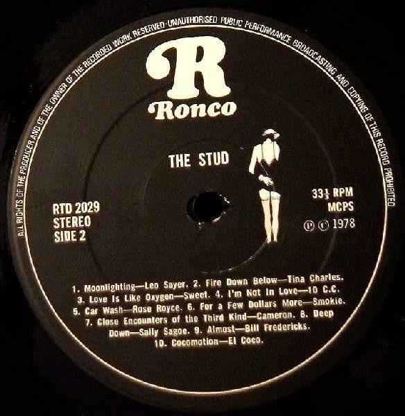 The Stud-1978- Electronic, Rock, Funk / Soul, Stage & Screen ,Soundtrack, Disco (UK Vinyl)
