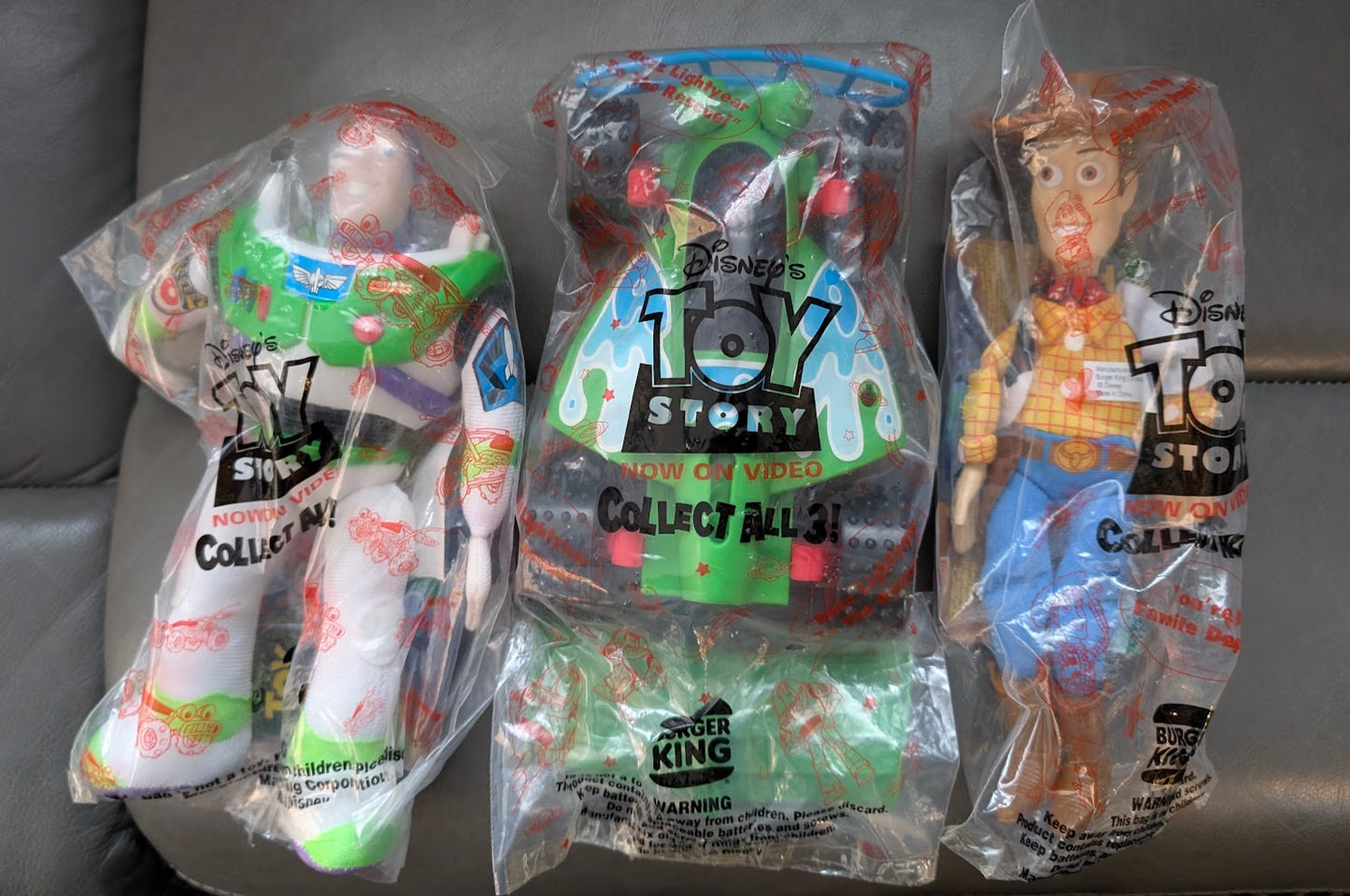 TOY STORY 10" NEW Bagged Burger King OrigInals - Sealed (3)