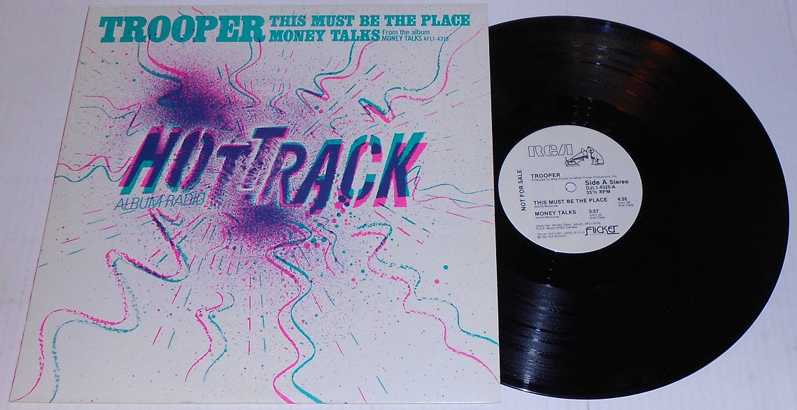 TROOPER -This Must Be  The Place - TROOPER -This Must Be The Place/Money Talks -AOR ROCK RADIO PROMO ( white label Vinyl ) Printed one side only !