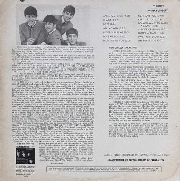 Beatles ,The - Twist and Shout - Canada Capitol 6000 Series